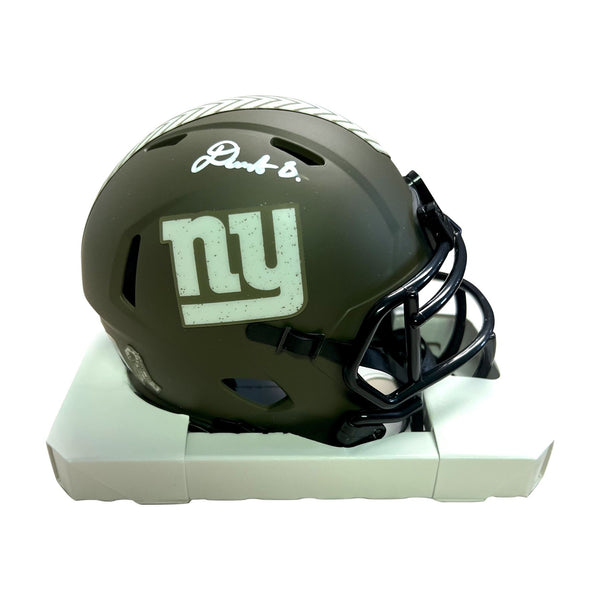 Deonte Banks Autographed New York Giants Salute To Service Mini Helmet - Beckett
