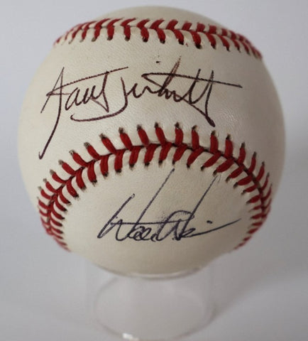 Dante Bichette & Walt Weiss Autographed Official National League Baseball - JSA
