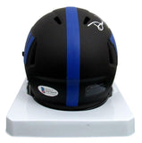 Daniel Jones Signed/Autographed Giants Eclipse Black Mini Helmet Beckett 157850