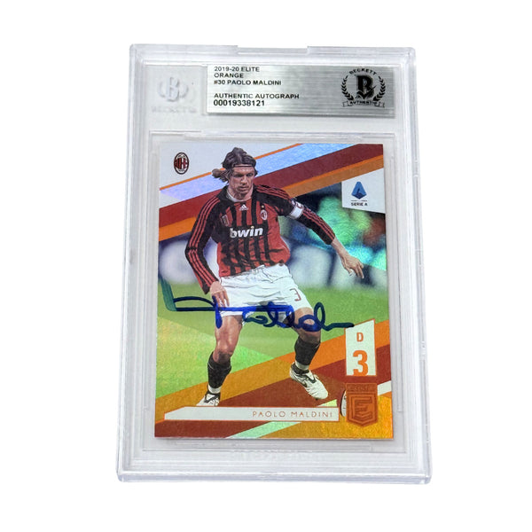 Paolo Maldini Signed 2019-20 Panini Elite Orange #30 - BGS Authentic