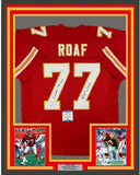 Framed Autographed/Signed Willie Roaf HOF 35x39 Kansas City Red Jersey COA