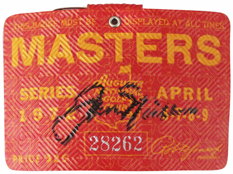 Jack Nicklaus Signed 1972 Masters Augusta Golf Club Badge Ticket PSA #AN52551
