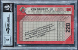 Mariners Ken Griffey Jr. Signed 1989 Bowman #220 Rookie Card Auto 10! BAS Slab