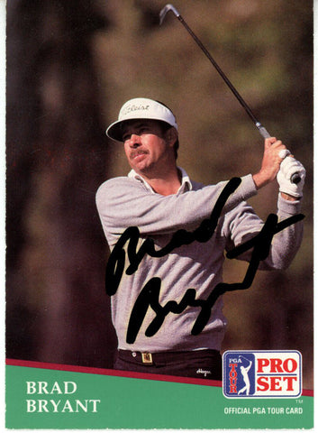Brad Bryant Autographed 1991 Pro Set #69 Trading Card Beckett 44844