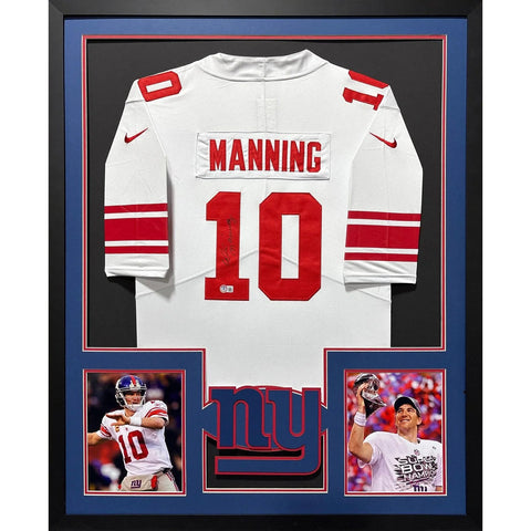 Eli Manning Autographed Signed Framed New York Giants Jersey BECKETT