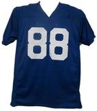 Hakeem Nicks Autographed Pro Style Blue XL Jersey The Dream DEN 12580