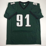 Autographed/Signed FLETCHER COX Philadelphia Green Football Jersey JSA COA Auto
