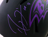 Ray Lewis Autographed Baltimore Ravens F/S Eclipse Helmet w/ HOF- Beckett