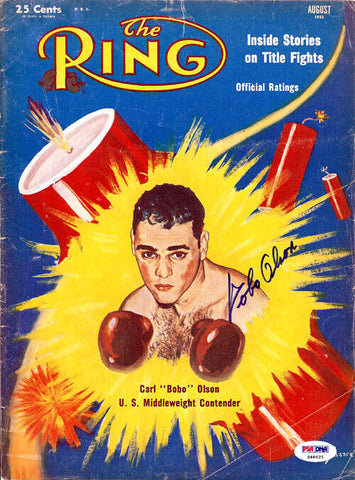 Carl "Bobo" Olson Autographed Signed The Ring Magazine Cover PSA/DNA #S48625