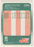 John Stockton Signed Jazz 1988 Fleer Rookie Basketball Card #115 -(SCHWARTZ COA)