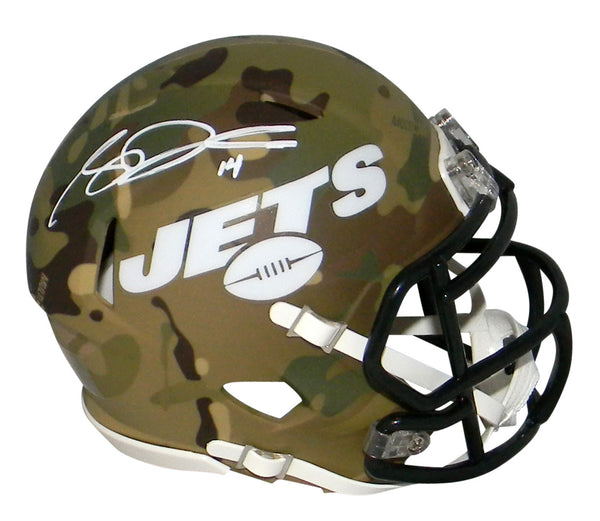 SAM DARNOLD AUTOGRAPHED NEW YORK JETS CAMO SPEED MINI HELMET BECKETT