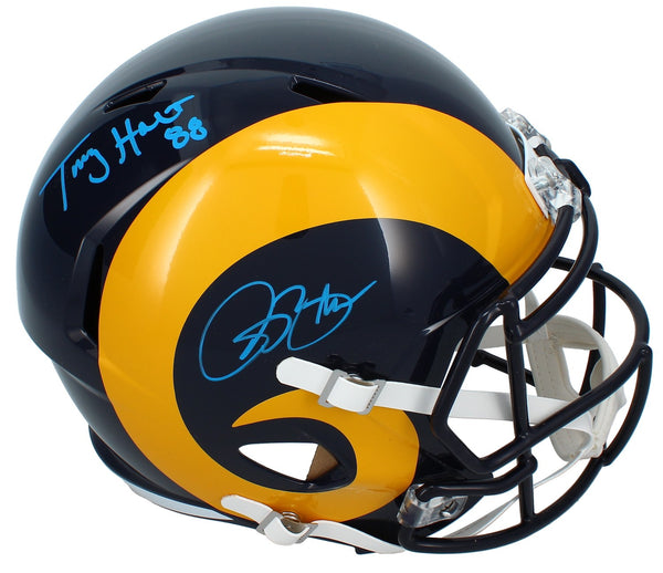 Isaac Bruce & Torry Holt Autographed Rams Speed Full Size Helmet Beckett
