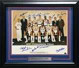 1967 76ers Autographed Framed 16x20 Photo 12 Sigs Chamberlain Beckett AE31376