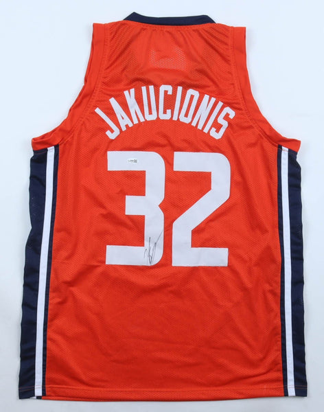 Kasparas Jakucionis Signed Illinois Fighting Illini Jersey (JSA COA) Miami Heat