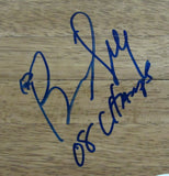 Bill Self Autographed/Inscr 6x6 Floorboard Piece Kansas Basketball Coach JSA