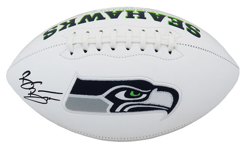Brian Bosworth Signed Seattle Seahawks White Logo Football - (SCHWARTZ COA)