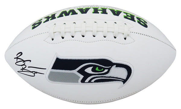 Brian Bosworth Signed Seattle Seahawks White Logo Football - (SCHWARTZ COA)