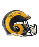 Eric Dickerson Signed Los Angeles Rams TB F/S HOF Helmet Beckett 42058