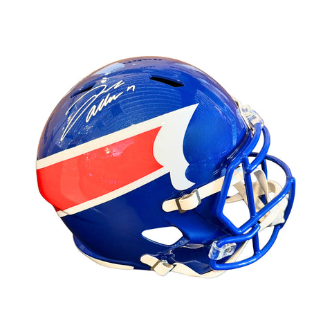 JOSH ALLEN SIGNED BUFFALO BILLS F/S NICKEL CITY SPEED REPLICA HELMET BECKETT QR