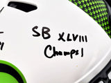 KAM CHANCELLOR AUTO SEAHAWKS LUNAR ECLIPSE FULL SIZE AUTH HELMET CHAMPS 197179