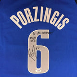 Kristaps Porzingis Signed Jersey PSA Dallas Mavericks Autographed