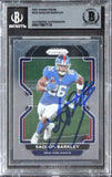 Giants Saquon Barkley Authentic Signed 2021 Panini Prizm #232 Card BAS Slabbed