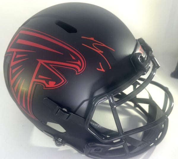 Falcons BIJAN ROBINSON Signed Full Size ECLIPSE Replica Speed Helmet AUTO - BAS