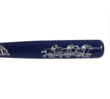Multi-Signed Horse Racing Custom Cooperstown Triple Crown Blue Bat with 5 Sigs