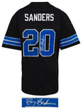 Barry Sanders Signed Detroit Lions Nke Black Alt Football Jersey -(SCHWARTZ COA)