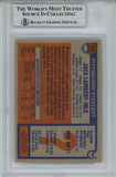 Jack Lambert Autographed/Signed 1976 Topps #229 Slab Trading Card Beckett 56936