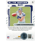 Luke Schoonmaker Autographed 2023 Donruss Elite #18 Trading Card Beckett 59413