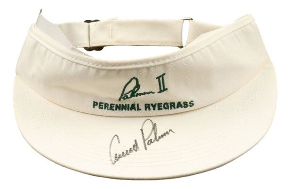 Arnold Palmer Signed Perennial Ryegrass Visor JSA