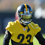 Joe Haden Signed Pittsburgh Steelers Throwback Jersey (Beckett) 3xPro Bowl D.B.