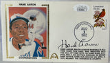 Hank Aaron Autographed 1982 Cooperstown HOF Induction Gateway Stamp Envelope JSA