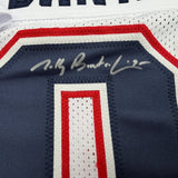 Framed Autographed/Signed Tully Banta-Cain 35x39 NE White Jersey JSA COA