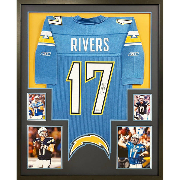 Philip Rivers Autographed Signed Framed San Diego Chargers Reebok Jersey BECKETT