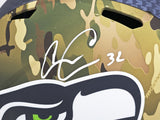 CHRIS CARSON AUTOGRAPHED SEAHAWKS CAMO FULL SIZE HELMET (BUBBLING) FANATICS