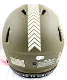 T.J. Watt Signed Steelers F/S Salute to Service Speed Authentic Helmet-Beckett W