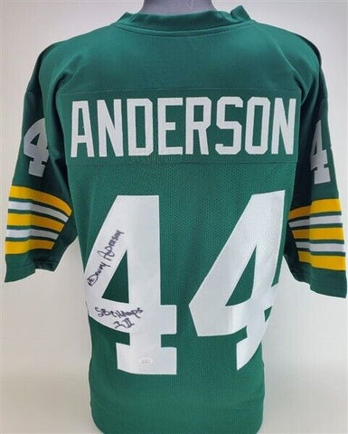 Donny Anderson "SB Champs I & II" Signed Green Bay Packers Jersey / JSA COA