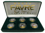 Brett Favre U.S Statehood Quarter Set Official Retirement HOF Packers NFL 24KT