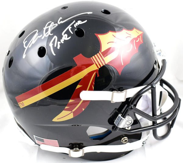 duke football helmet black fist Deion Sanders Signed Florida State F/S Black Schutt Helmet w/Prime Tim – Super Sports Center