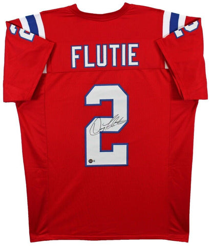 Doug Flutie Signed New England Patriots Jersey (Beckett) 1998 Pro Bowl Q.B.