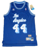 JERRY WEST AUTOGRAPHED LOS ANGELES LAKERS #44 BLUE ADIDAS SWINGMAN JERSEY JSA