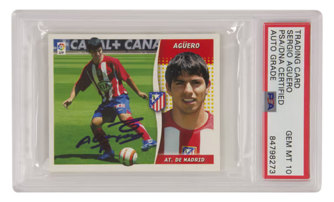 Sergio Aguero Signed 2006-07 Ultimos Fichajes Liga #1 - PSA 10 Autograph