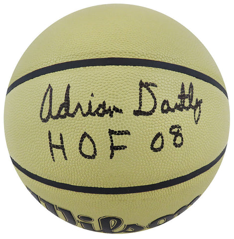 Adrian Dantley Signed Wilson Gold NBA Basketball w/HOF'08 - (SCHWARTZ COA)
