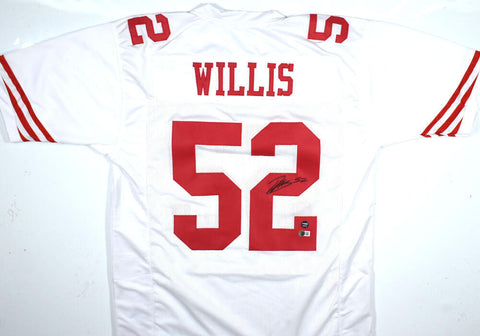 Patrick Willis Autographed White Pro Style Jersey- Beckett W Hologram *Black *2