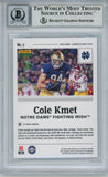 Cole Kmet Signed 2020 Panini Chronicles #11 Rookie Card BAS 10 Slab 33067