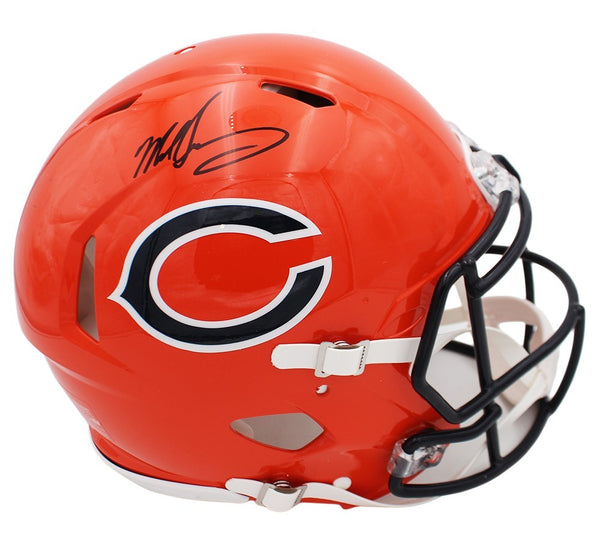 Mike Singletary Signed Chicago Bears Speed Authentic Alternate Orange NFL Helmet