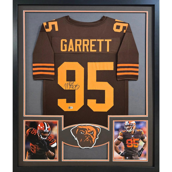 Myles Garrett Autographed Signed Framed Cleveland Browns CR Jersey BECKETT