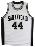 George Gervin Authentic Signed White Pro Style Jersey Autographed JSA Witness